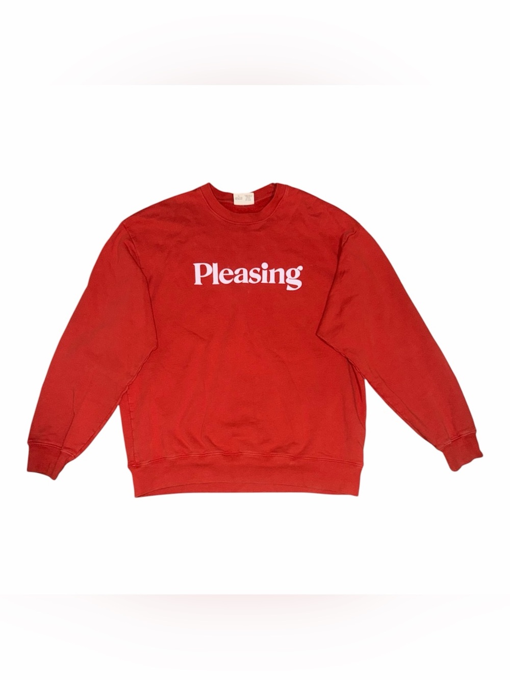 Pleasing Red Crewneck Sweatshirt Pullover